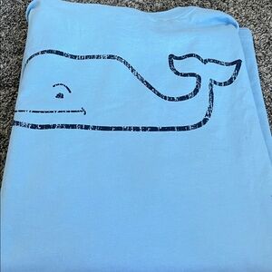 Vineyard Vines Light Blue - Jake blue Pocket Tee with Navy Whale! Long sleeve.